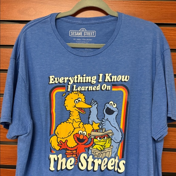 Sesame Street Blue Tee with Character Print - Picture 2 of 5